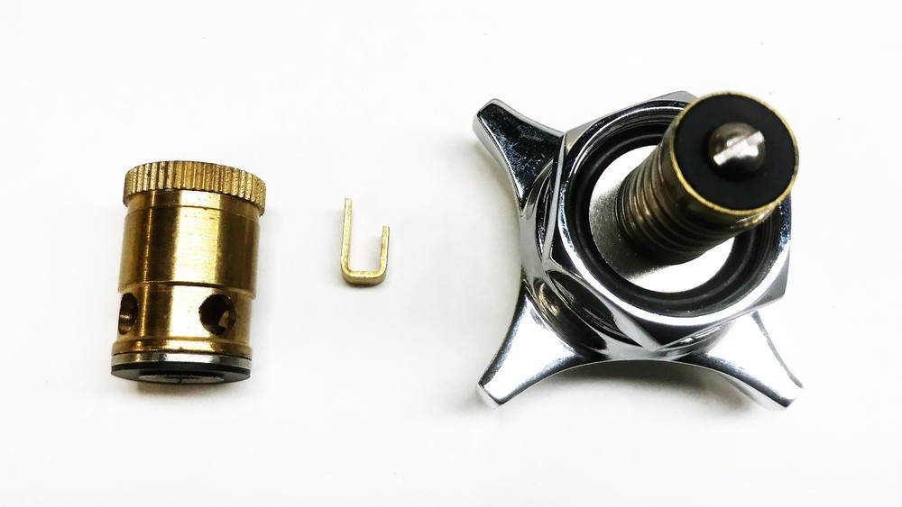 Unbranded Chrome Lab Faucet Handle and Spindle Assembly NOS