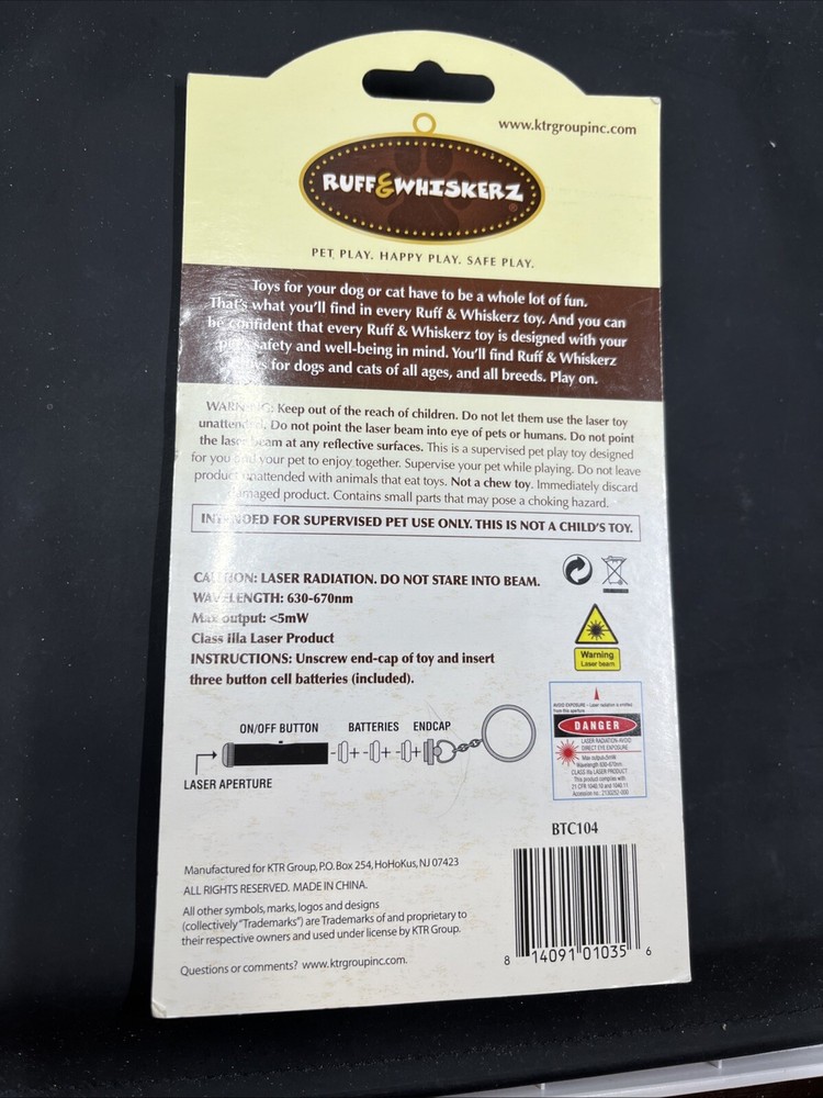 Ruff Whiskerz Interactive Laser Toy New