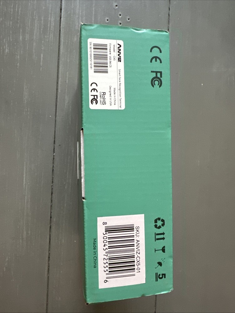 Anviz CX5 Smart Face Recognition Terminal (Open Box) Small Business Time Clock