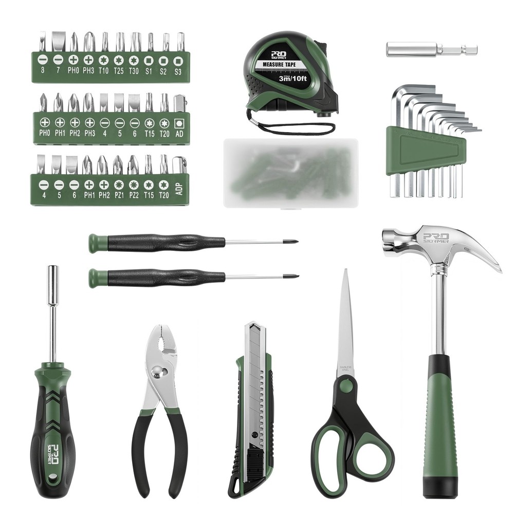 93-Piece Tool Kit, Basic Household Repair Tool Set with Toolbox Storage Case,...