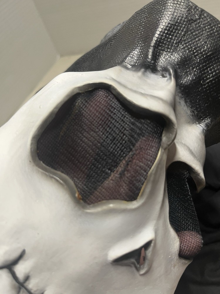 Halloween Ghost/Skeleton Latex Mask w/Cape Pre-Owned