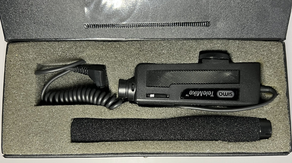 Sima Micro TeleMike Microphone for Video Camera in Box Untested Needs Cleaning