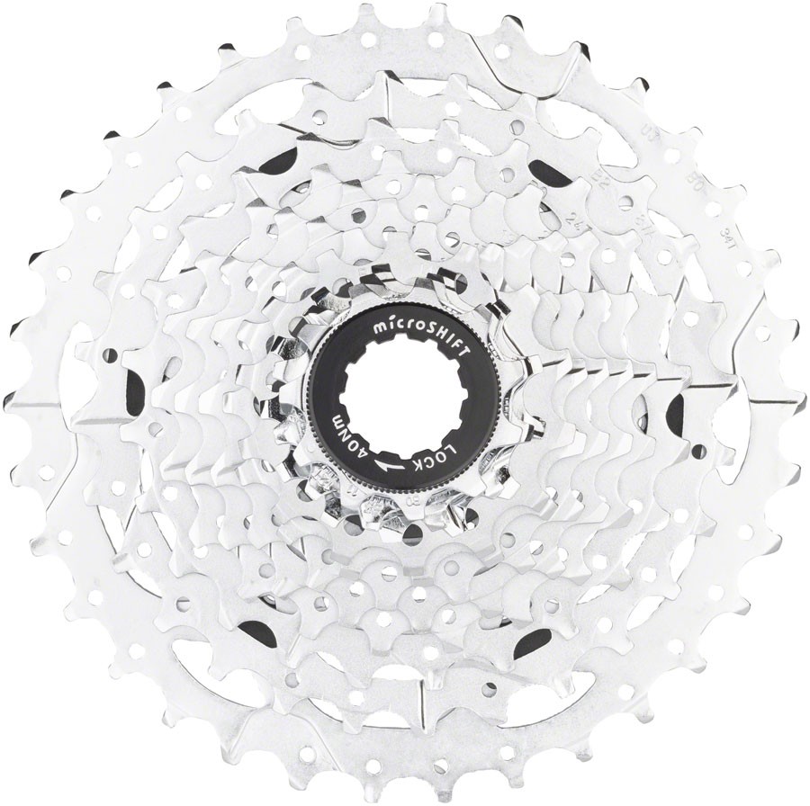 microSHIFT H11 Cassette - 11 Speed, 11-34T, Silver, Chrome Plated