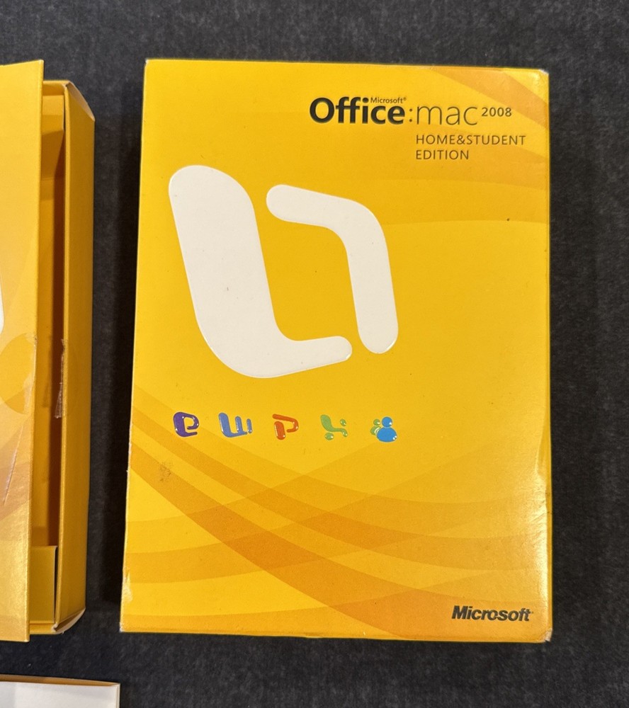 Official Microsoft Office 2008 Home and Student Edition for Mac w Key Code!