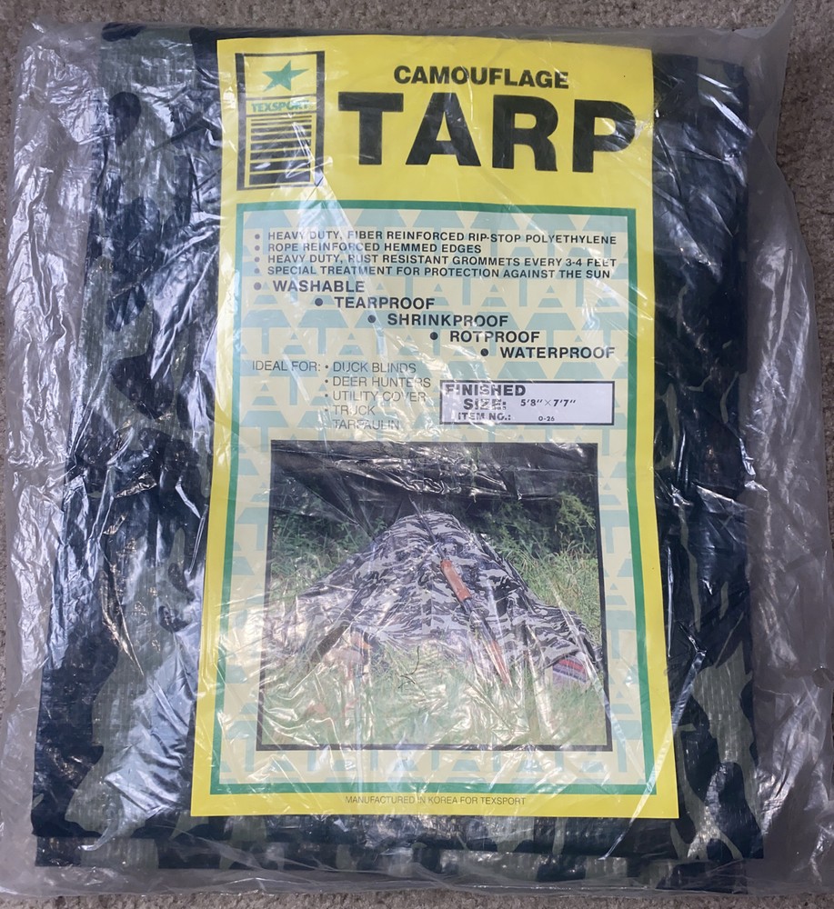 Vtg Texsport Camouflage Tarp