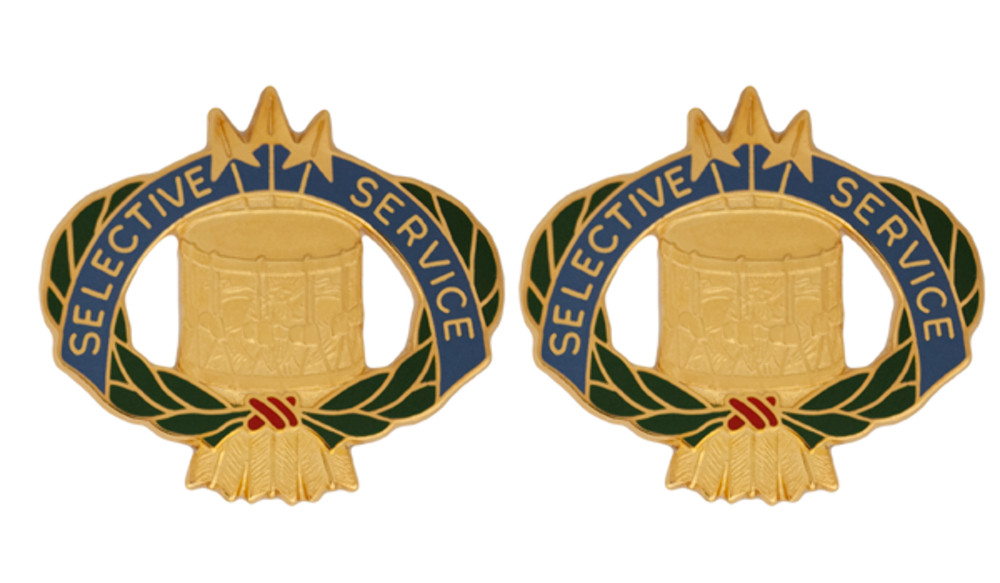 Selective Service System Unit Crest DUI - 1 PAIR