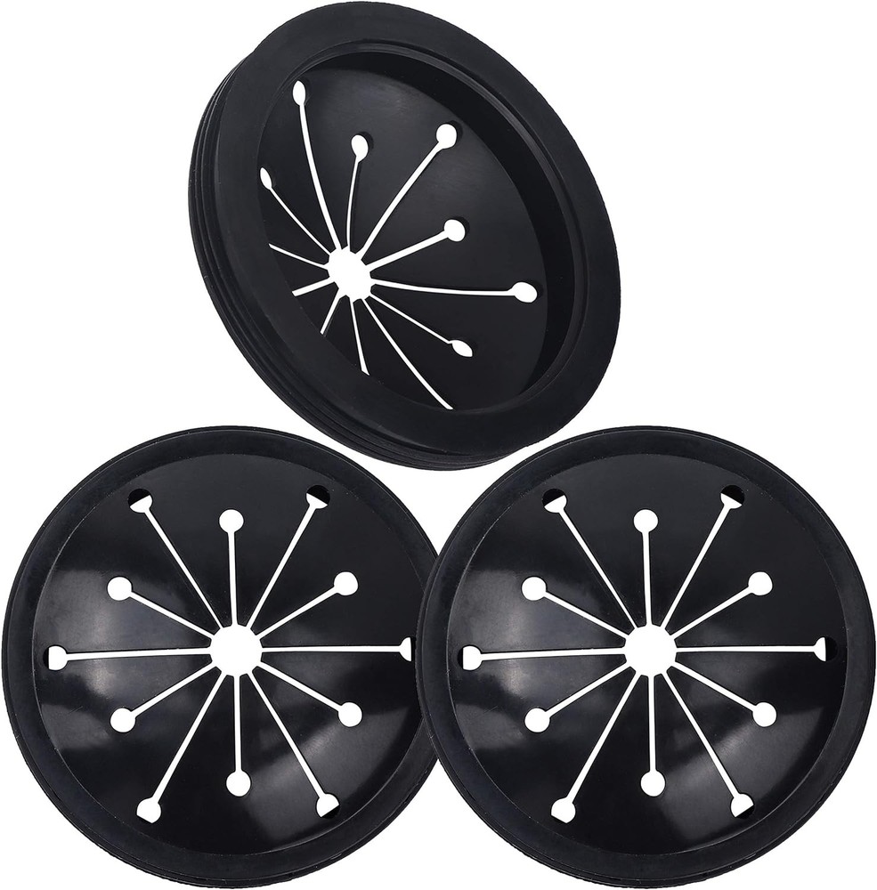 3 Pcs Garbage Disposal Splash Guards Sink Baffle 3, Black