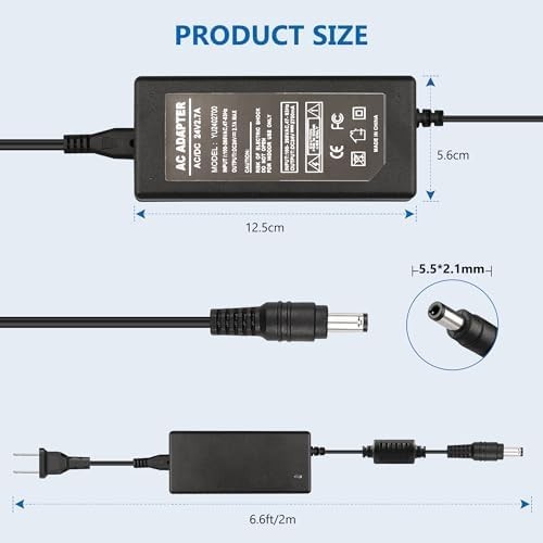 Replacement for Logitech G920 G29 Power Supply, 24V Power Adapter for Logitech D