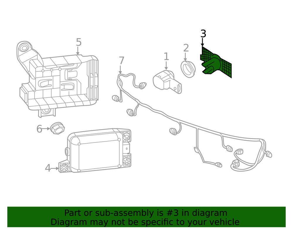 Genuine Volkswagen Mount Plate 3CN-919-491