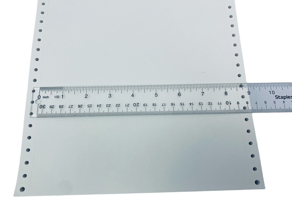 600 + Pages Vintage Computer Printer Paper Continuous Dot Matrix Printer White