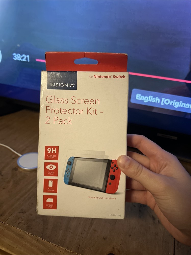 2- Pack Insignia Glass Screen Protector Clear for Nintendo Switch