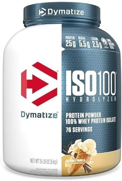 Dymatize ISO100 Hydrolyzed Whey Isolate Protein Vanilla 5 lb