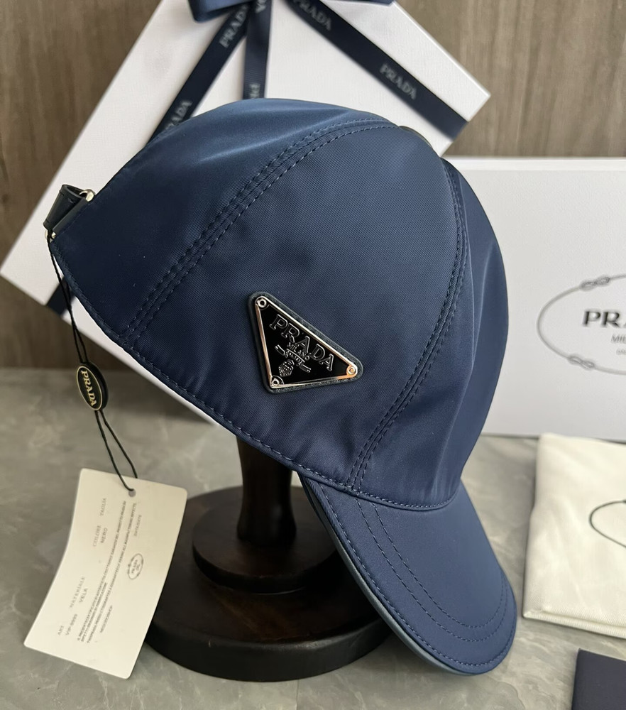 Prada Unisex Blue Nylon baseball cap | adjustable size | Gift
