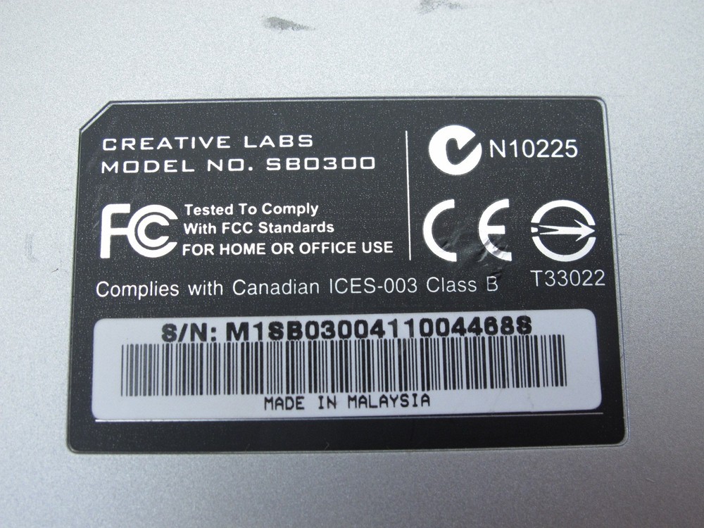 Creative Labs SoundBlaster SB0300 External Audio Sound Card