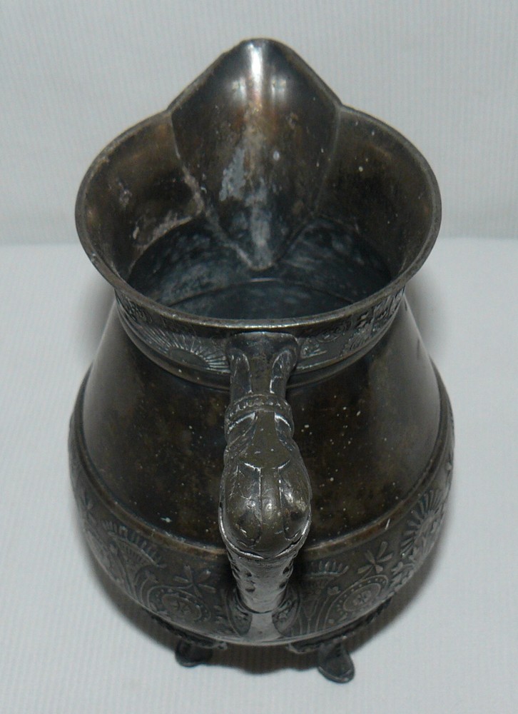 Silver Plated 4 Footed Creamer Pitcher Deco Style