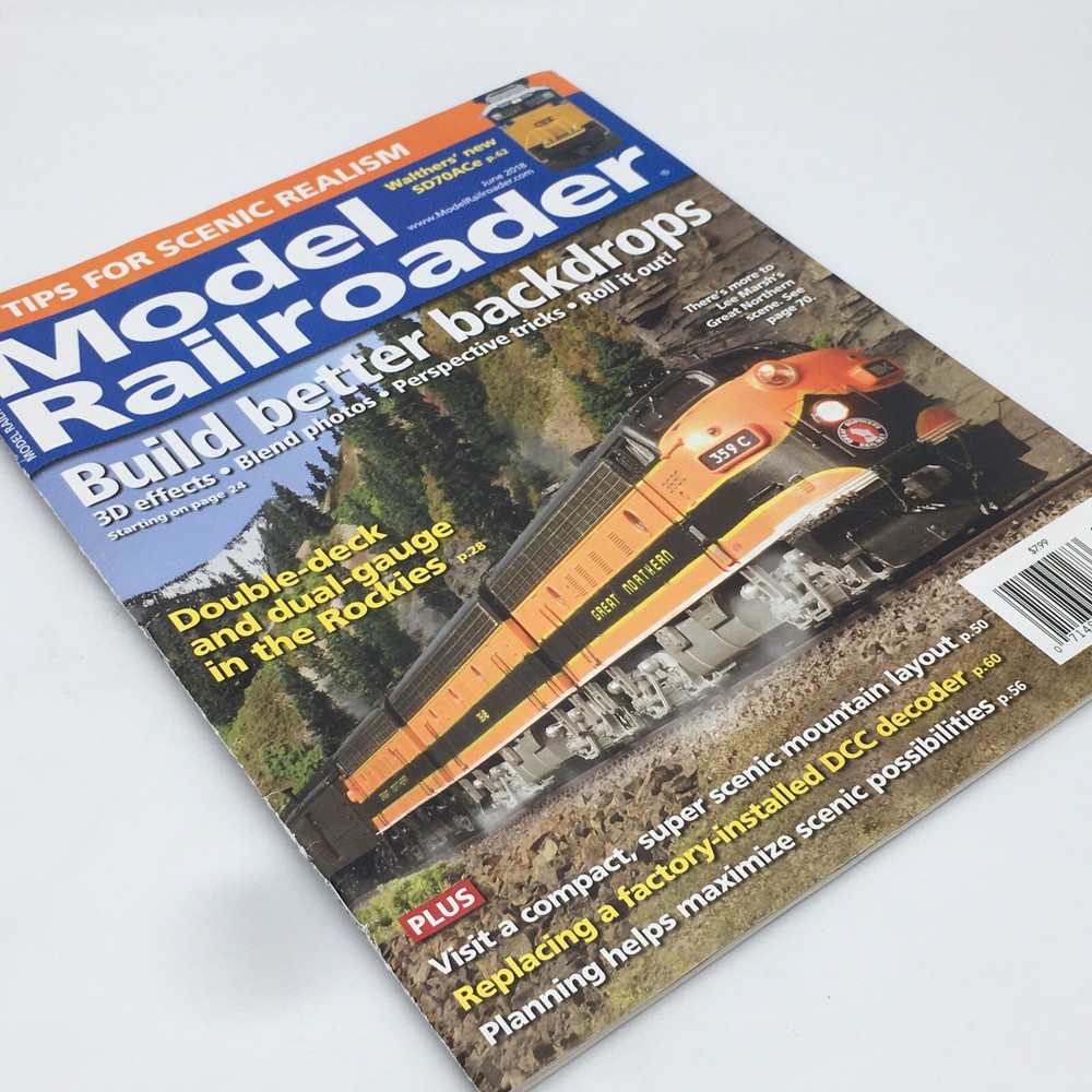 Model Railroader JUN 2018 Build Better Backdrops Replacing Factory DCC Decoder