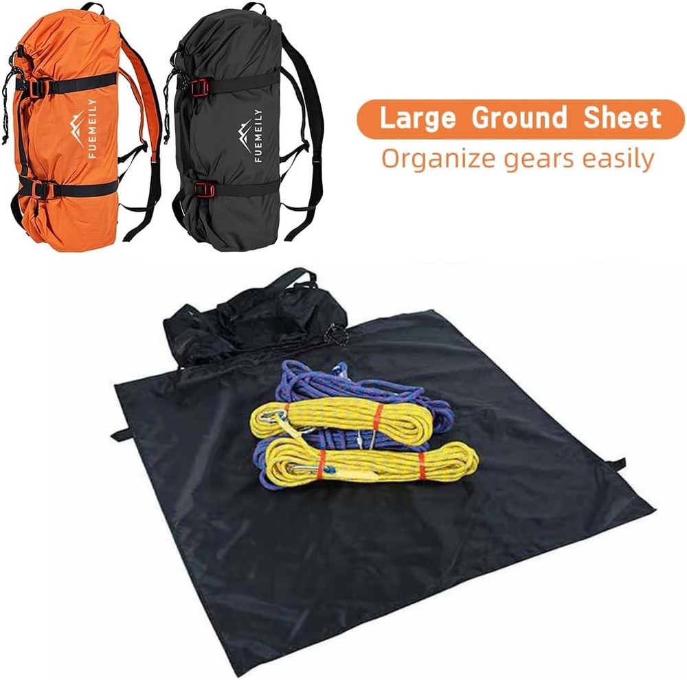Rock Climbing Rope Bag, Large Capacity Folding Storage Backpack with...