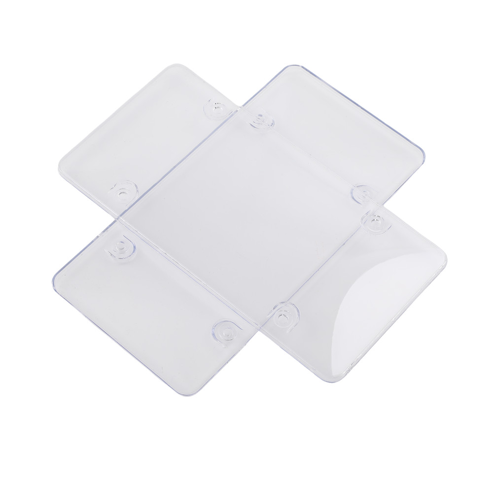 2x Clear License Plate Tag Covers Bubble Shields Protector Frame for Car Auto