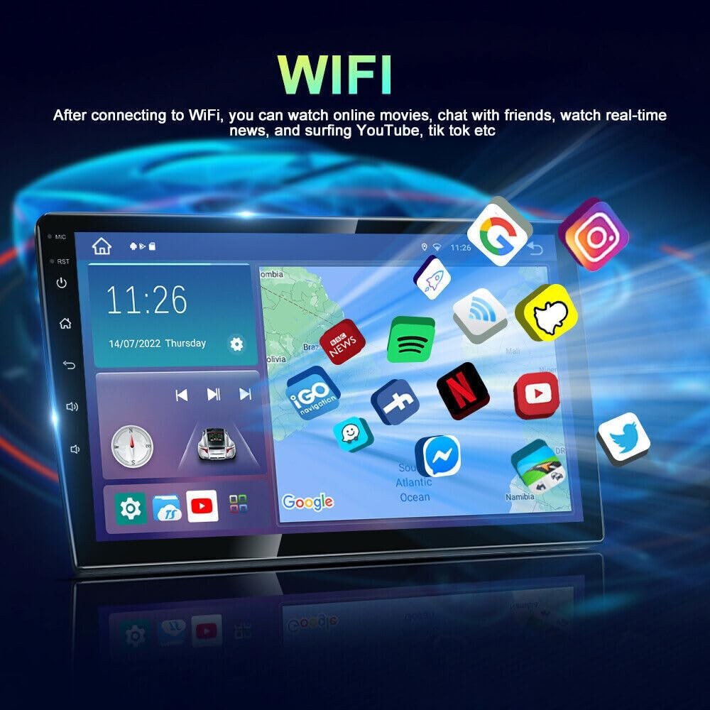 Android 13 Double Din 7 Touchscreen Wireless Carplay Android Auto for Expedition