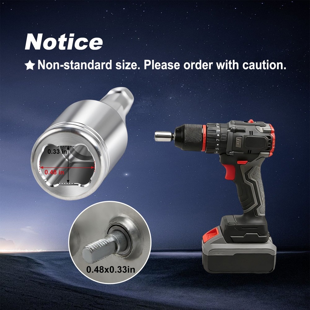 1pc Electric-Powered Drill Interface Converter for Hand Crank Winch