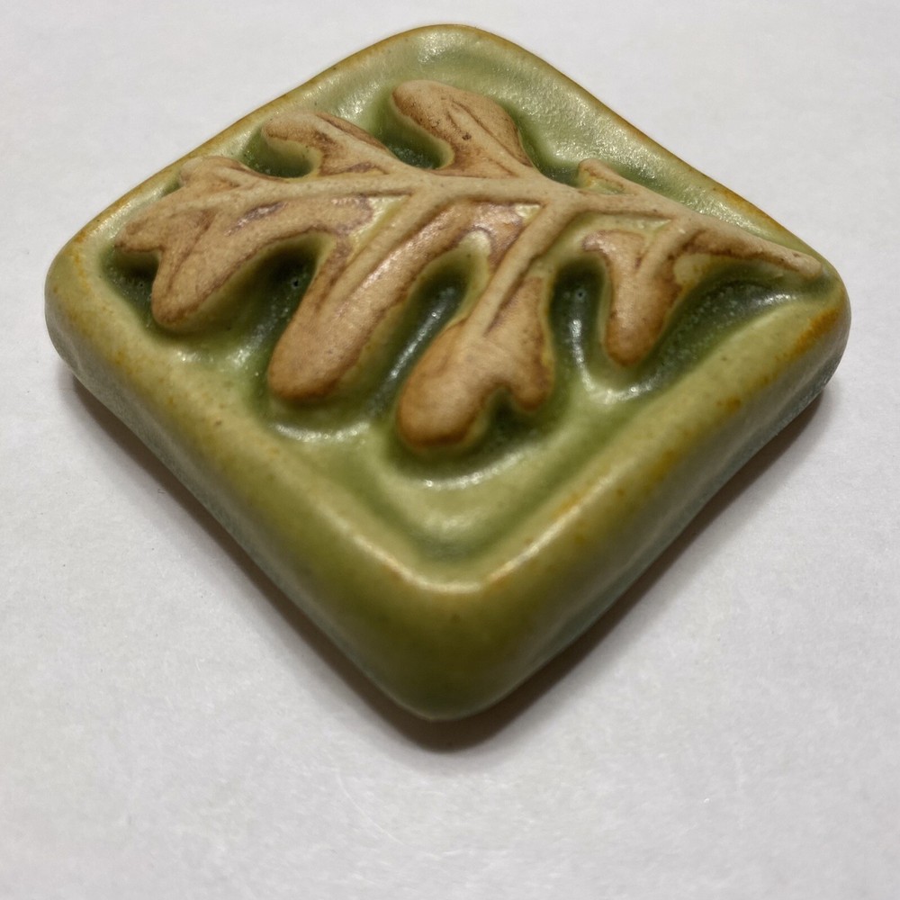 Oak Leaf 2x2" Ceramic Art Tile by Gretchen Kramp