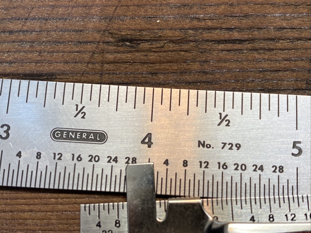 GENERAL HARDWARE MACHINISTS PROTRACTOR , CALIPER, POCKET RULER, 3 PC SET - Nice