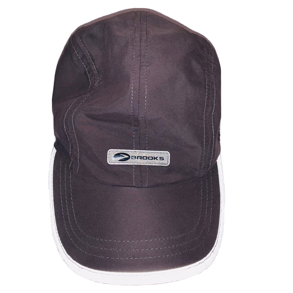 Brooks Running Hat Reflective Adjustable Gray Cap Red Light Strap NOT WORKING