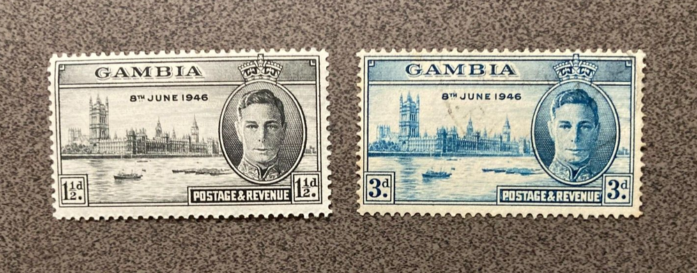 1937-49 GAMBIA Stamps 3 Complete Sets (MLH)