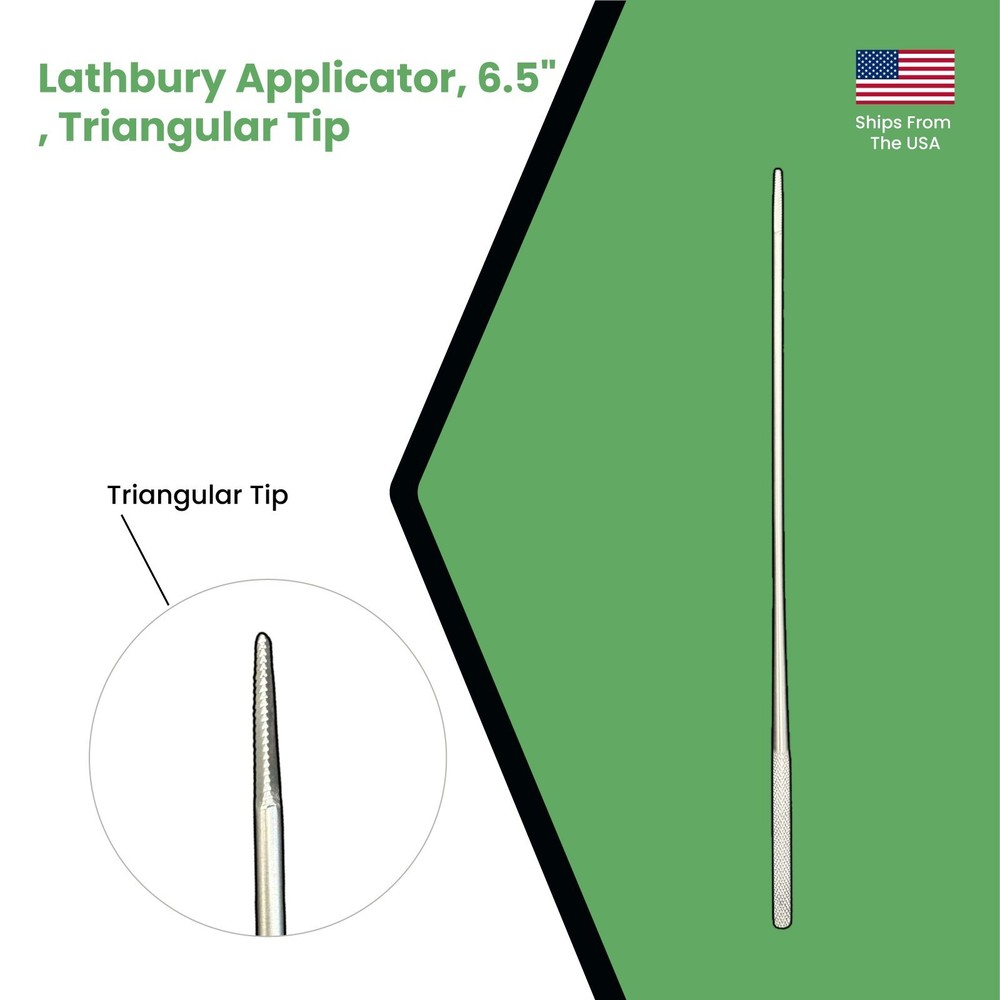Set of 4 Lathbury Applicators, 6.5", Triangular Tip