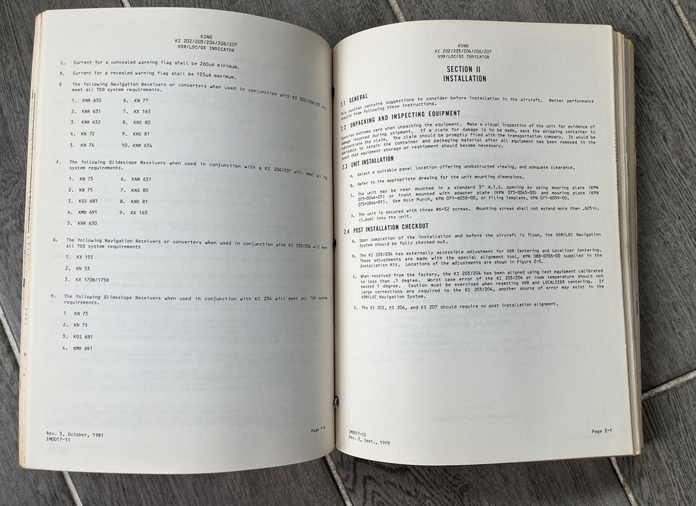 Beechcraft 65 (L-23F) Autopilot Flight Manual King KFC 200 Flight Control System