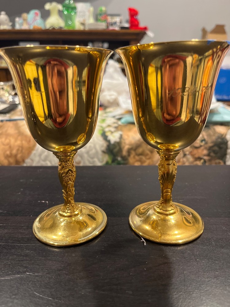 gold tone chalices