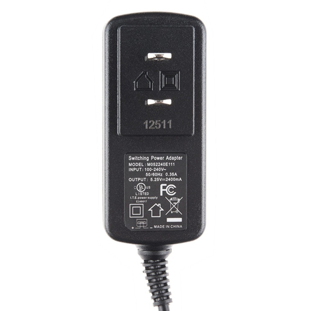 Micro-USB Power Supply - 5.1V 2.5A, UL Listed