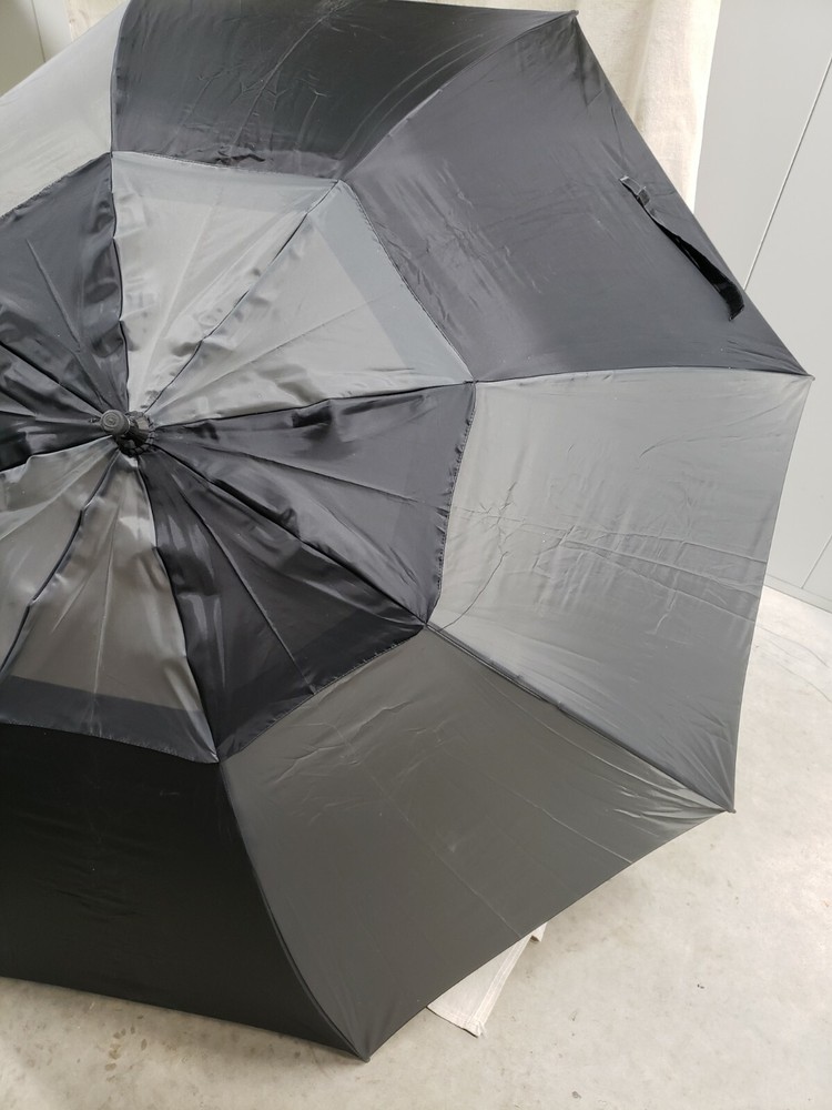 Grey/Black 57" Golf Tour Double Canopy Umbrella