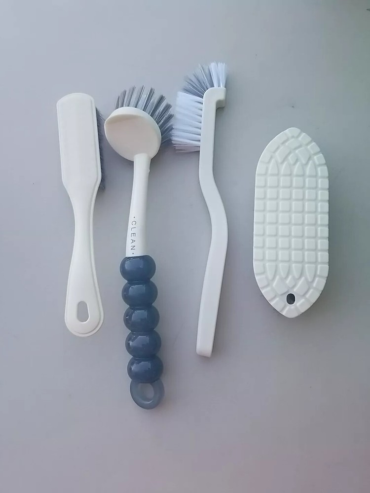Multi-Purpose Scrub Brush Set - 4 Pack Kitchen Cleaning Brushes with Stiff Brist