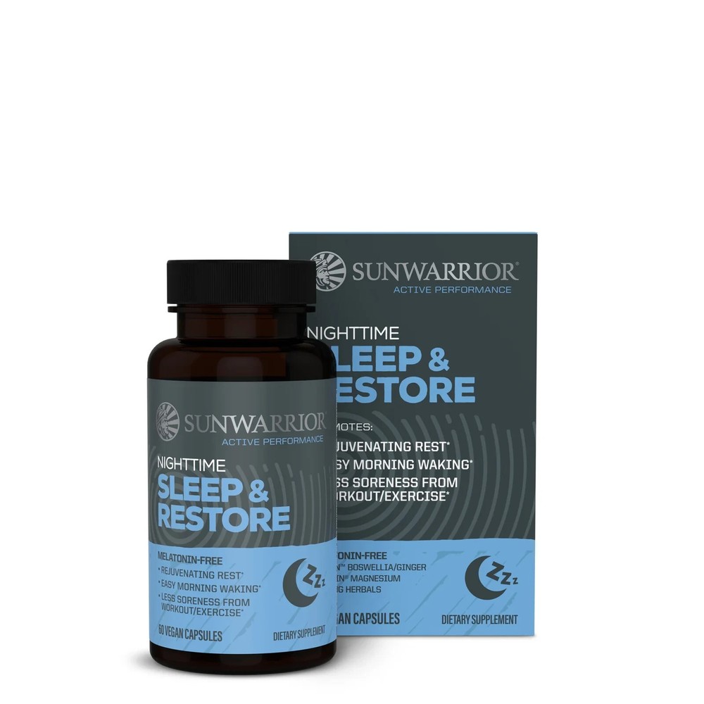 Sunwarrior Active Performance Nighttime Sleep & Restore - 60 Vegan Capsules