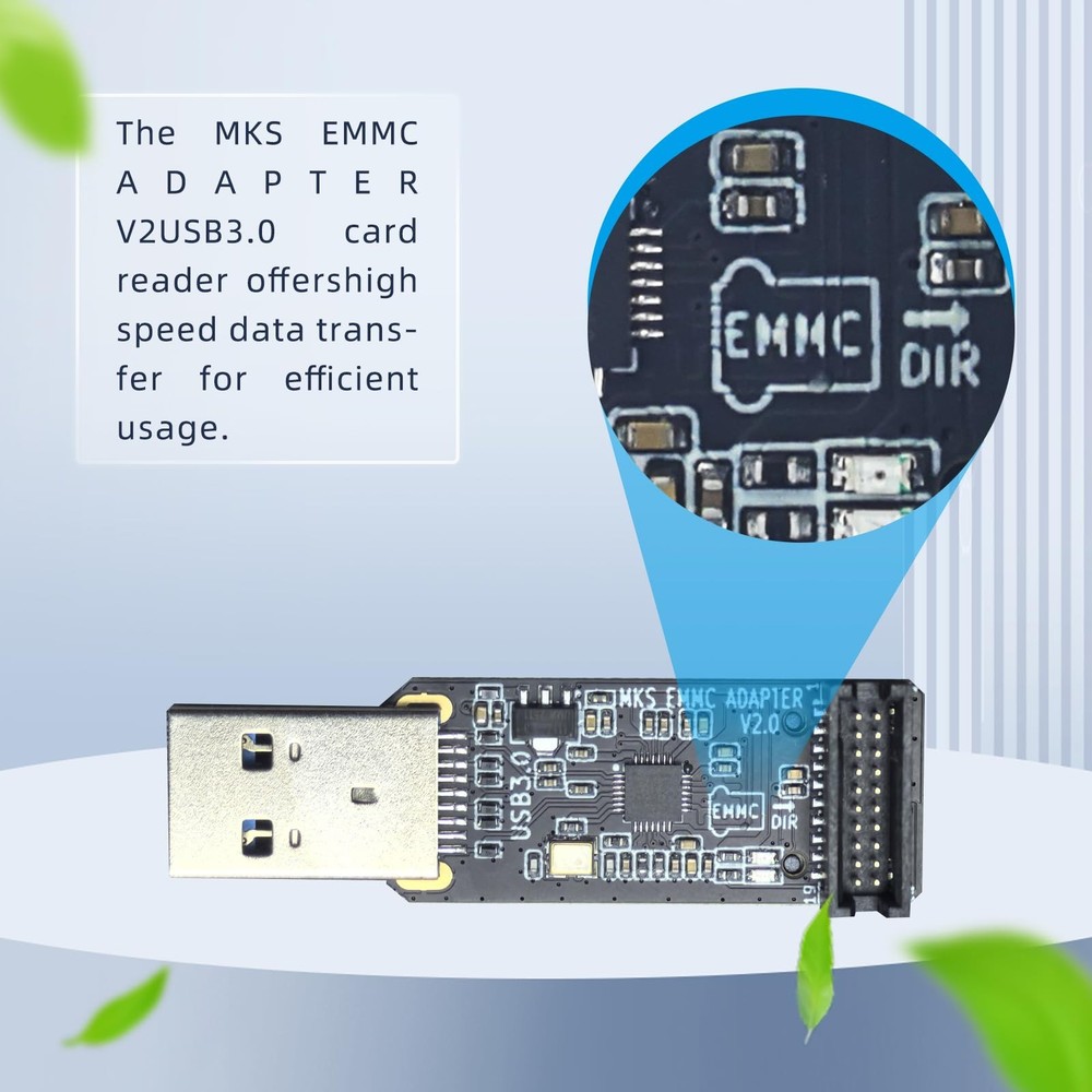 EMMC Adapter V2 USB 3.0 Micro Memory Card Reader Module Fits Makerbase MKS