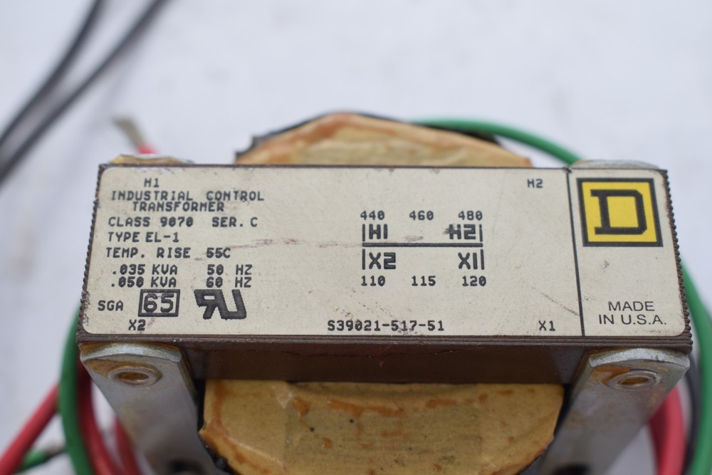 Square D 9070 El-1 Control Transformer Series C