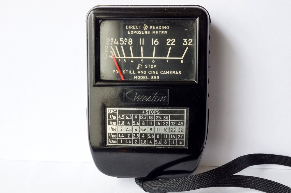 Weston Direct Reading Exposure Light Meter Model 853 w/ Original Case Working