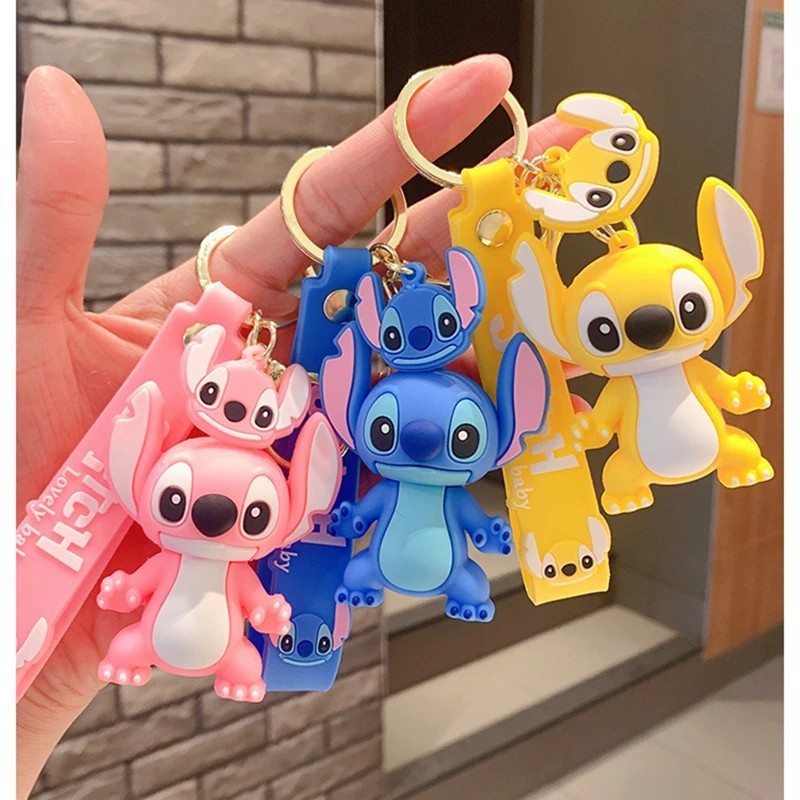Stitch Keychain Charm 3D Figure Stitch Silicone Keychain