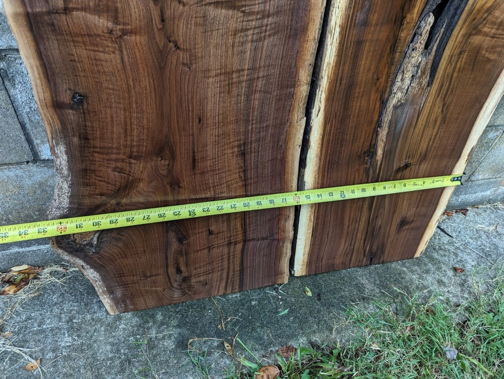 Black Walnut Slabs (Live Edge) River Table Set (Epoxy set) NICE !!!