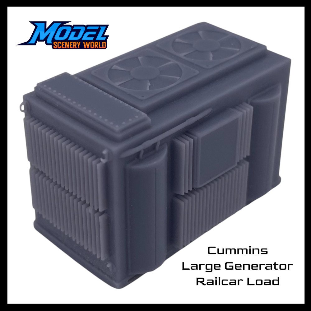 Cummins Large Generator Railcar Load – Scale Model - N Scale 1:160