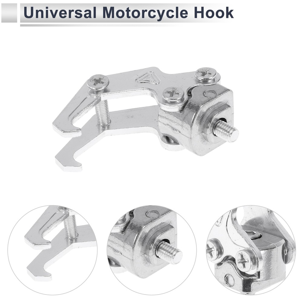 Motorcycle claw hook 1p silver 62mm