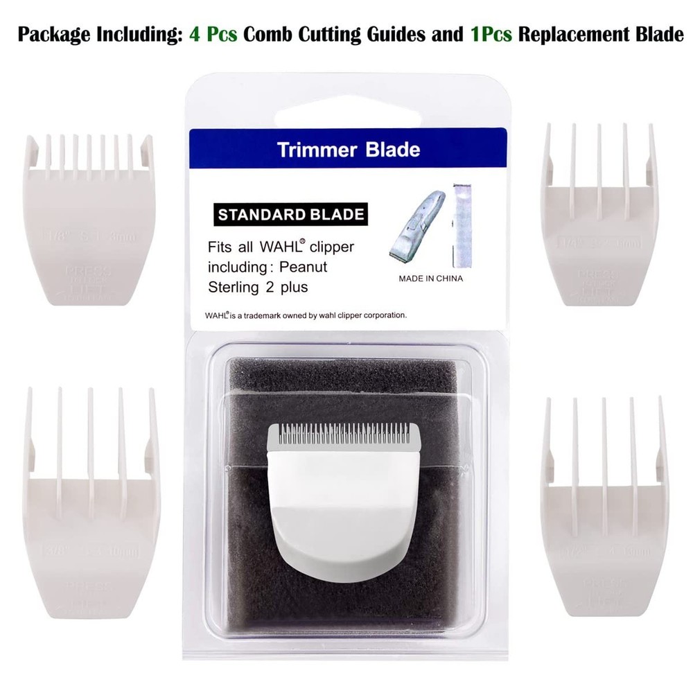 2 Pack Professional Peanut Clipper/Trimmer Snap On Replacement White 2 Pcs
