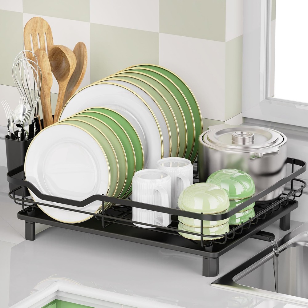 ROTTOGOON Dish Drying Rack, Stainless Steel Rustproof Dish Rack for Kitchen Coun