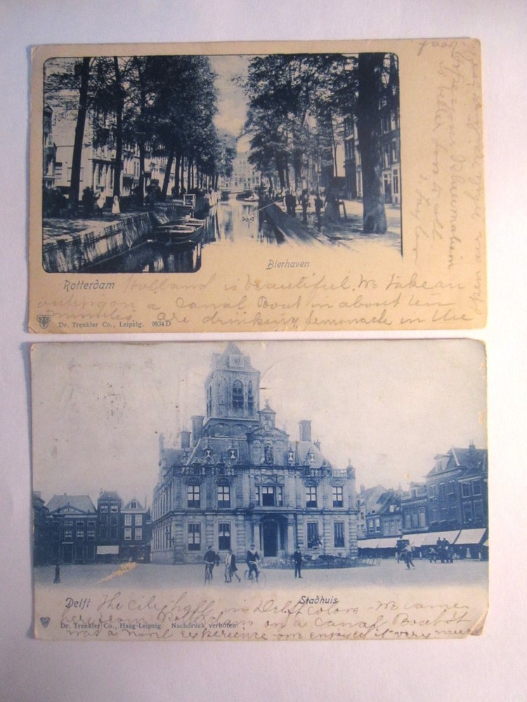 2 NETHERLANDS CARDS GRAVENHAGE CANCEL