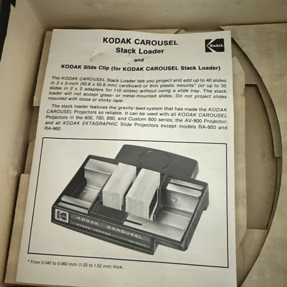 Kodak Carousel Stack Loader B40 with original box and manual