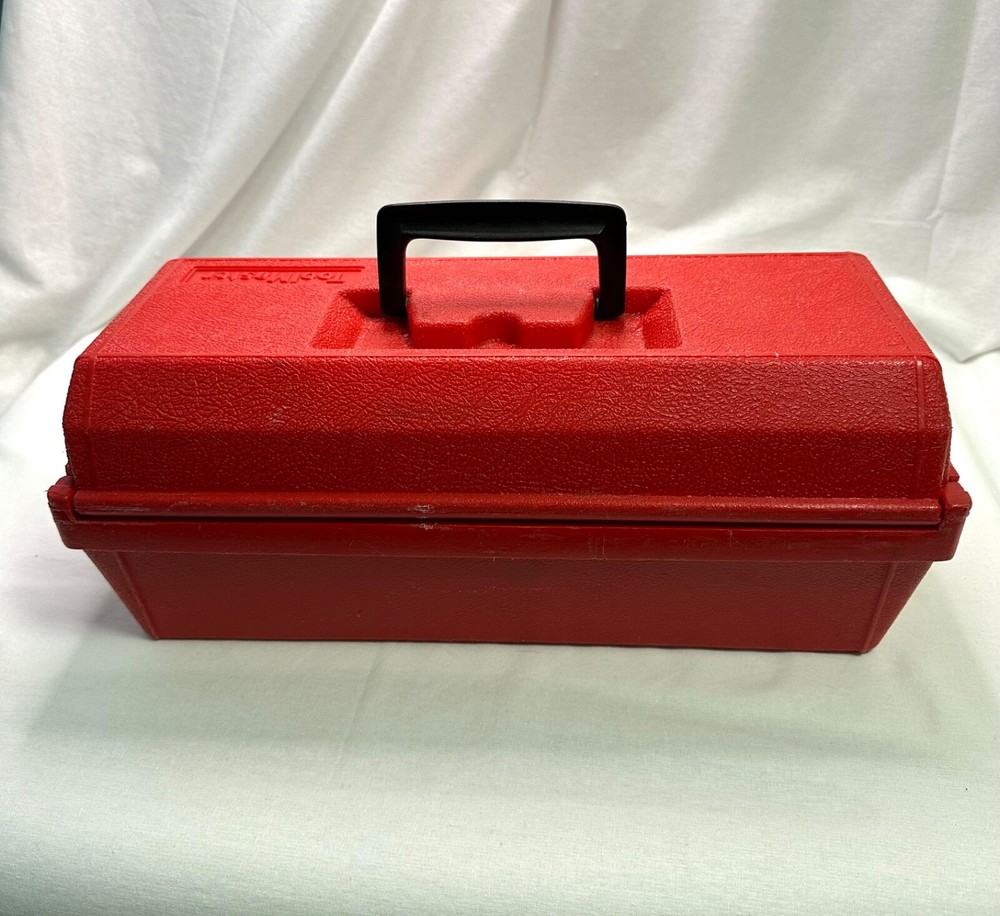 Toolmaster Red & Black Tool Box W/ Removable Tote Latch & Handle Tackle Box