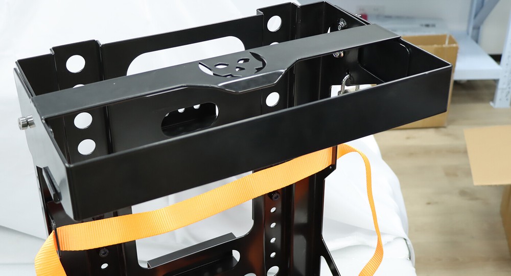 Adjustable Backpack Blower Sprayer Rack for Open & Enclosed Landscape Trailer