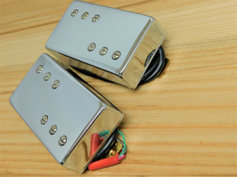 Chrome Wide Range Style Ceramic Humbucker Set (4-wire)