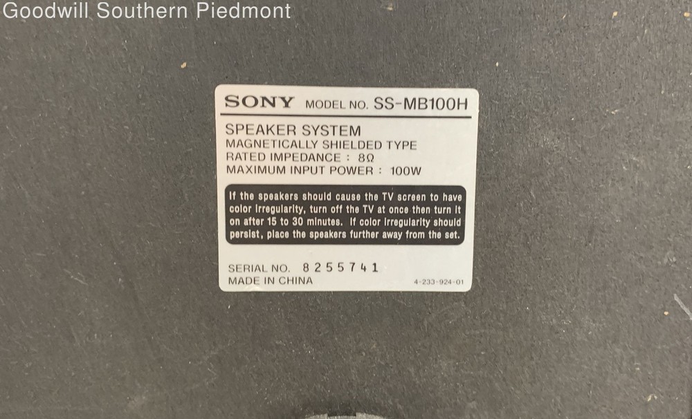 Sony SS-MB100H Singular Bookshelf Speaker - Tested